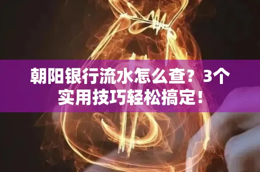 朝阳银行流水怎么查?3个实用技巧轻松搞定!