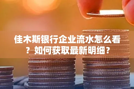 佳木斯银行企业流水怎么看?如何获取最新明细?