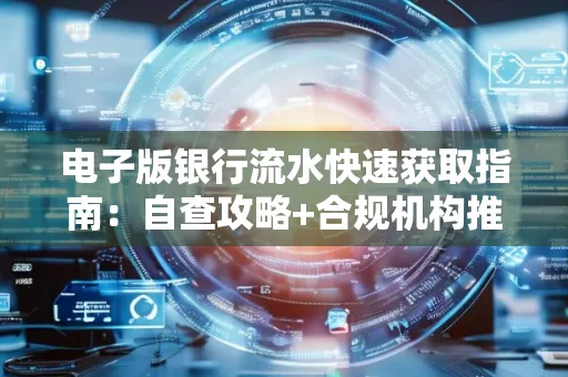 电子版银行流水快速获取指南:自查攻略+合规机构推荐