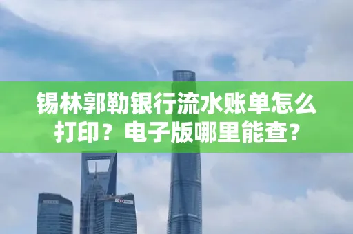 锡林郭勒银行流水账单怎么打印?电子版哪里能查?