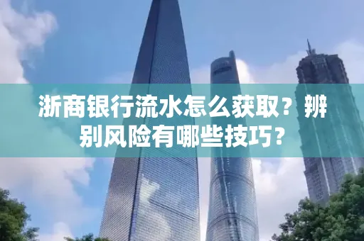 浙商银行流水怎么获取?辨别风险有哪些技巧?
