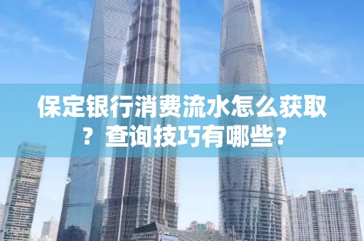 保定银行消费流水怎么获取?查询技巧有哪些?