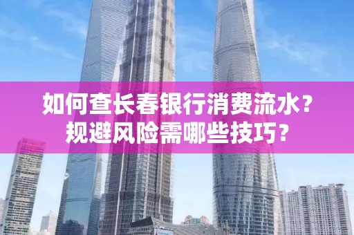 如何查长春银行消费流水?规避风险需哪些技巧?